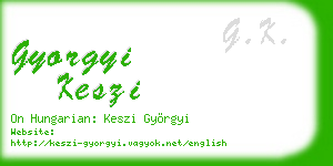 gyorgyi keszi business card